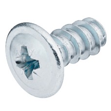 Panel Mounting Screw Flat Head with PZ Cross Slot Fully Threaded for Ø 5 mm Drill Holes Length 13.5 mm PZ2 driver required