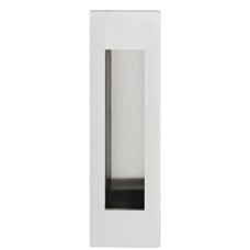 Pull Handle Flush 155 x 45 mm Grade 304 Stainless Steel FSB 4251 Suitable for sliding timber doors Without sprung cover satin