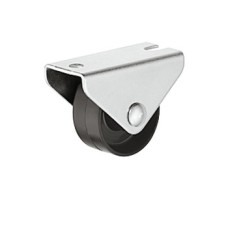 Single Wheel Castor without Brake Ø 15-45 mm Plate Fixing Screw-on plate Wheel Ø 25 mm load capacity 20 kg fixed castor