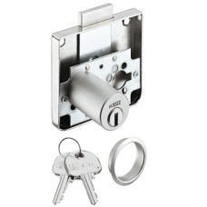 Rim Lock with Ø 22 mm Extended Cylinder Backset 37 mm Keyed alike: key change H1