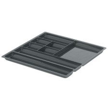 Pen and Pencil Tray with Eight Compartments Plastic For inserting in trays or for hooking onto drawer sides Anthracite finish