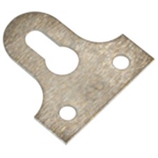 Mirror Fitting Plate Length 32 mm Keyhole Version Brass