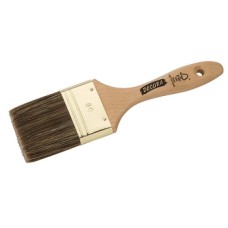Flat Brush for Varnish Size 10 Raw wood handle with poly mix bristles Size: 60 mm