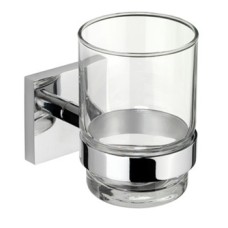 Tumbler and Holder Height 96 mm x Width 67 mm x Depth 118 mm Chester Chrome plated finish