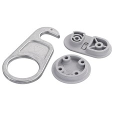 Table Connector for Screw Fixing Beneath Table Top Zinc Alloy and Plastic Grey and bright Load capacity 50 kg