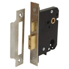 Modular Sashlock Case Mortice Cylinder Heavy Duty Backset 45 mm case size 63 mm satin stainless steel