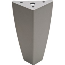 Furniture Foot Height 125 mm with 62 x 62 mm Mounting Plate Plastic Lacquered Silver coloured