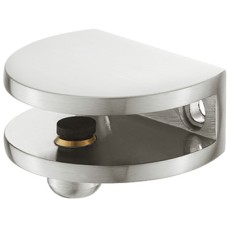Shelf Support Clamp Design Screw Fixing for Glass and Wooden Shelves Size large for 6-10 mm shelf thickness stainless steel