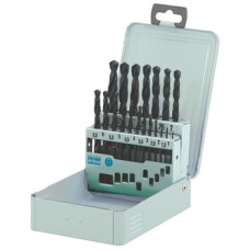 Drill Bit Set Twist HSS Ø 1-10 mm in 0.5 mm Steps For use with metal No. of drill bits: 19
