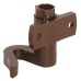 Espagnolette Lock with Push Button Locking Backset 25 mm Operated from Both Sides With catch hooks brown plastic