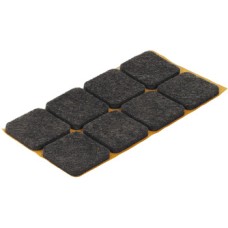 Felt Glide Square Self Adhesive L x W: 100 x 100 mm brown
