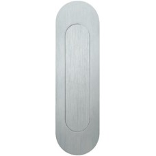 Pull Handle Flush 155 x 45 mm Grade 304 Stainless Steel FSB 4250 Suitable for sliding timber doors With sprung cover satin