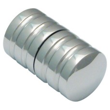 Shower Door Knob Back to Back Cylindrical Knob Set Ø 32 mm Suitable for toughened glass doors 8-10 mm thick Polished chrome plated finish