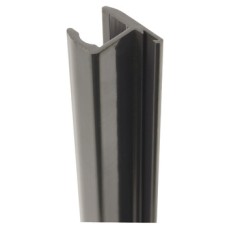 Door Edge Profile 316 L Cubicle Fittings for Glass Partitions PBA Stainless steel Grey (RAL 7021) finish