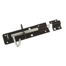 Padlock Bolt Brenton Pattern Medium Duty Mild Steel Face fixing Length 122 mm black