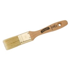 Flat Brush for Oils or Lacquers Size 9 Raw wood handle with poly mix bristles Width 30 mm
