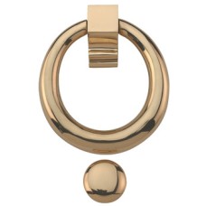 Door Knocker Ring Brass Polished brass