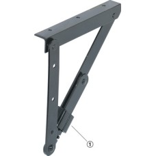 Folding Bracket for Tables and Benches Profile Dimensions 25 x 25 x 3 mm Steel Screw fixing at the side Powder coated black
