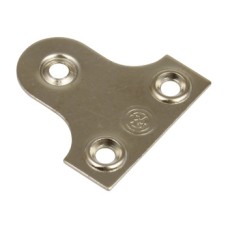 Mirror Fitting Plate Length 38 mm Countersunk Holes Brass