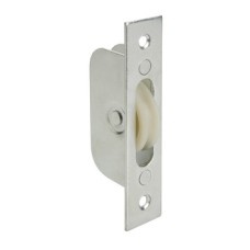 Sash Pulley Axle Bearing 118 x 26 mm Steel Frame Ø 40 mm nylon wheel Bright zinc plated