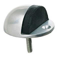 Door Stop Floor Mounted Ø 45 mm Aluminium Rubber Buffer Screw floor fixing Polished anodised