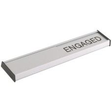 Vacant/Engaged Sign 204 x 41 mm Aluminium Concealed fixing Satin anodised