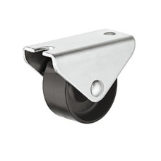 Single Wheel Castor without Brake Ø 15-45 mm Plate Fixing Screw-on plate Wheel Ø 30 mm load capacity 25 kg fixed castor
