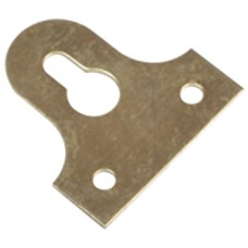 Mirror Fitting Plate Length 38 mm Keyhole Version Brass