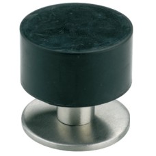 Door Stop Floor Mounted Ø 40 mm Stainless Steel Rubber Buffer Concealed floor fixing Satin