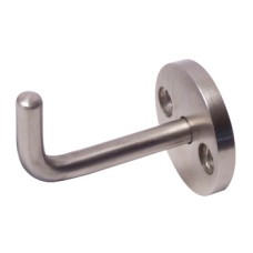 Coat Hook Stainless Steel 44 x 38 mm Face fixing Satin stainless steel finish