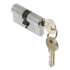 Profile Cylinder Double Key Only Operation Both Sides Brass Size (A x B): 30 x 30 mm satin brass