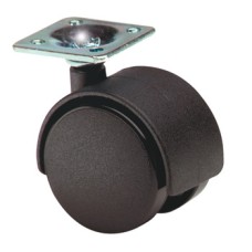 Swivel Twin Wheel Castor with Brake Ø 40-50 mm Hooded 38 mm Plate Fixing Wheel Ø 40 mm load capacity 35 kg