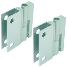 Hinge Set Normal Duty Cubicle Fittings for 12-13 mm Board Partitions Aluminium Satin anodised finish