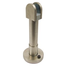 Adjustable Foot Support 316 L Cubicle Fittings for Glass Partitions PBA Stainless steel  Satin finish