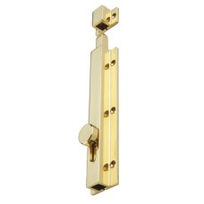 Surface Bolt Knob Slide Action 150 x 33 mm Brass Polished
