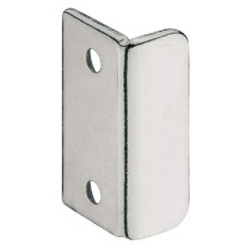 Angled striking plate For screw fixing Matt nickel plated