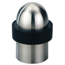 Door Stop Floor Mounted Ø 39 mm Stainless Steel Rubber Buffer Startec Concealed floor fixing Satin