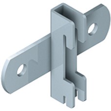 Wall Spacer Shoptec Shopfitting System For columns with double slots Silver RAL 9006 finish