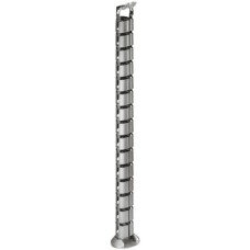 Vertical Cable Management Idea With metal weighted base Silver coloured finish