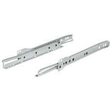 Roller Drawer Runners Single Extension Load Capacity 25 kg Installed length 550 mm black RAL 9011
