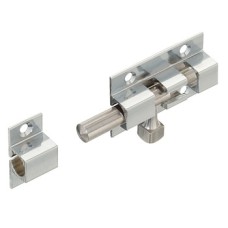 Barrel Bolt for Screw Fixing Brass Length 40 mm chrome plated
