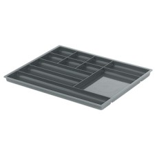 Pen and Pencil Tray with Eleven Compartments Plastic For inserting in trays or for hooking onto drawer sides Anthracite finish