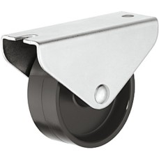 Single Wheel Castor without Brake Ø 15-45 mm Plate Fixing Screw-on plate Wheel Ø 45 mm load capacity 50 kg fixed castor
