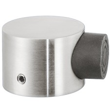 Door Stop Floor Mounted Spring Loaded Buffer Aluminium Silver anodised