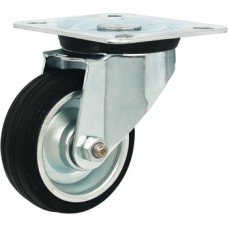 Single Wheel Castor Ø 80-160 mm Plate Fixing with screw-on plate Wheel Ø 100 mm load capacity 70 kg swivel castor without brake