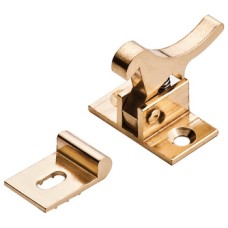 Elbow Catch Spring Loaded for Left or Right Hand Use Polished brass