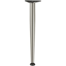 Conical Leg Height 710 mm Ø 60 mm Tubular Steel With height adjustable screw giving +15 mm adjustment Stainless steel coloured/clear lacquered