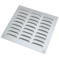 Ventilation Grille Louvre Type 229 x 229 mm Surface Mounting Brass Width x height: 229 x 229 mm satin anodised aluminium