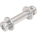 Modular Screw for Double-Sided Installation in Wood with M4 Thread Steel For wood thickness 18-21 mm