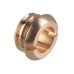 Rose for Giro-Bolt Lock Convex with Thread Brass Bright